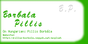 borbala pillis business card