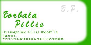 borbala pillis business card